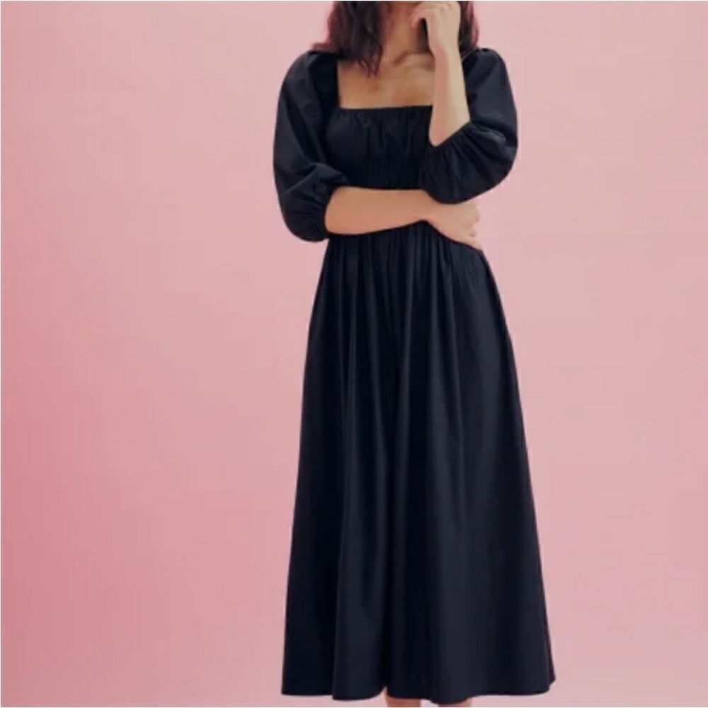 NWT Reformation Bennie midi dress in black - Picture 5 of 15